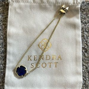 Kendra Scott Cynthia Gold Slider Bracelet Navy Dusted Glass